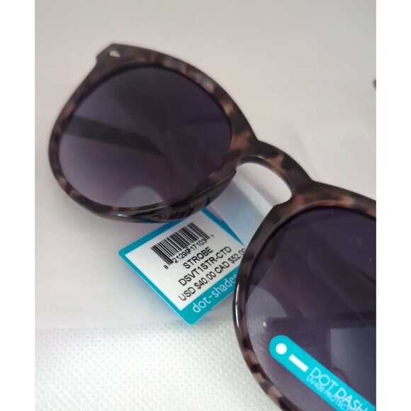 Dot Dash Strobe Unisex Sunglasses - Gray Spotted/Black - Picture 2 of 3